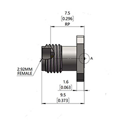 HS-2.92mmF For PCB Connector (40G)_L9.5